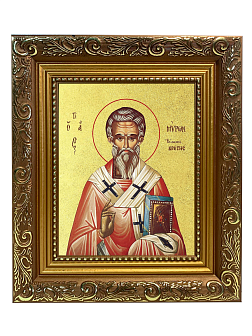 Икона "Мирон", свт., еп. Критский, с золочением поталью, 09М4-УЛ Икона "Мирон", свт., еп. Критский, с золочением поталью, 09М4-УЛ