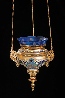 Лампада филигранная №3 роспись / золочение