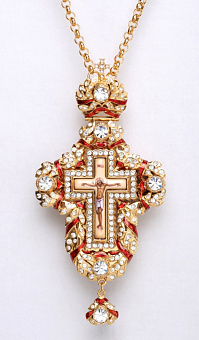 Крест наперсный №27 / золочение / серебро эмаль (УИН)