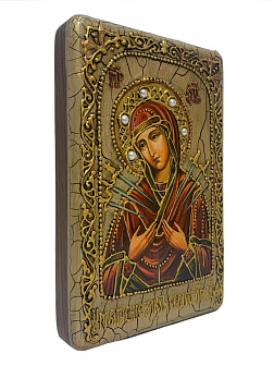 Икона Богородица Умягчение злых сердец из дуба