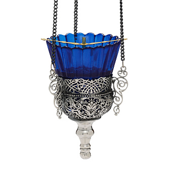 Лампада подвесная №22 серебрение чернение Лампада подвесная №22 серебрение чернение