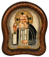 Икона ''Преподобный Серафим Саровский'' ручной работы