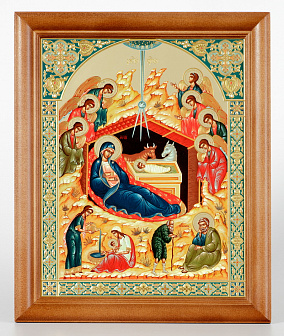 Икона в деревянной рамке 24х30 конгрев Рождество Христово 44