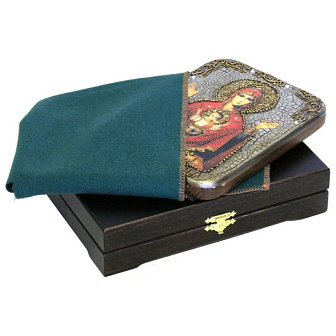 Икона ''Богородица Неупиваемая чаша'' ручной работы Литография 29 см