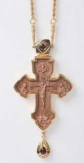 Наперсный крест Преподобный Сергий Радонежский из золота