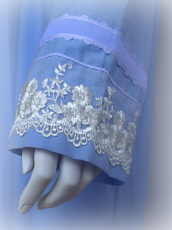 Погребальный комплект Стандарт №4: платье, палантин и платок в руку. Ткань: тонкая плательная