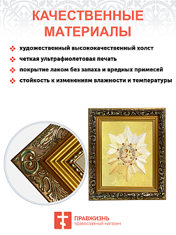 Икона Божией Матери "Избавительница от бед" с золочением поталью, 03И2-УЛ