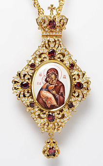 Панагия №1551 / Фианиты / золочение