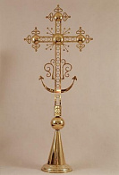 Крест на купол с конусом и шаром золочением