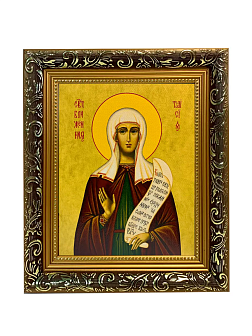 Икона Таисия Египетская Блаженная на холсте в киоте 167