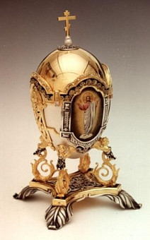 Яйцо пасхальное №24 живопись, эмаль / золочение, серебрение Яйцо пасхальное №24 живопись, эмаль / золочение, серебрение