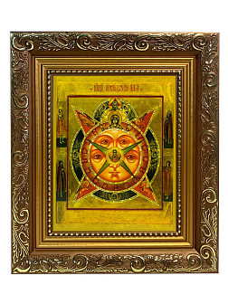 Икона Всевидящее Око Божие на холсте в киоте 1114