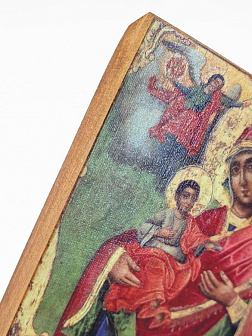 Икона под старину Божией Матери Троеручица с Симеоном и Саввой