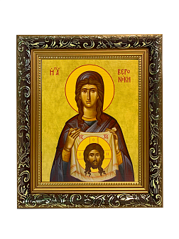 Икона Вероника Кровоточивая Праведная на холсте в киоте 045А Икона Вероника Кровоточивая Праведная на холсте в киоте 045А