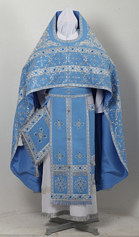 Облачение иерейское №10 шерсть вышитое а/м, вышитый галун