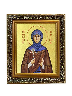 Икона "Евфросиния Полоцкая (княжна Предислава)", св. прп. Игумения, с золочением поталью, 10Е5-УЛ Икона "Евфросиния Полоцкая (княжна Предислава)", св. прп. Игумения, с золочением поталью, 10Е5-УЛ