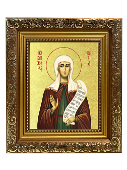 Икона "Таисия Египетская", св. блж., с золочением поталью, 10Т1-УЛ