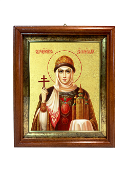 Икона "Великая княгиня Ольга, св. равноап., с золочением поталью, 10043-УЛ Икона "Великая княгиня Ольга, св. равноап., с золочением поталью, 10043-УЛ