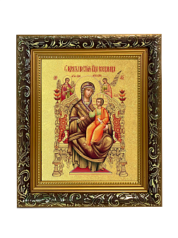 Икона Божией Матери "Всецарица" с золочением поталью, 03012-УЛ