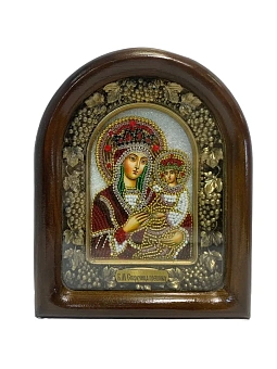 Икона Споручница грешных Божия Матерь бисер