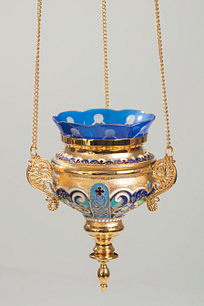 Лампада филигранная №3 роспись / золочение