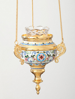 Лампада филигранная №3 роспись / золочение