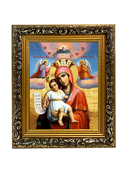 Икона Божией Матери "Достойно Есть" с золочением поталью, 03020-УЛ
