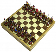 Шахматы исторические с фигурами из олова покрашенными в полу коллекционном качестве