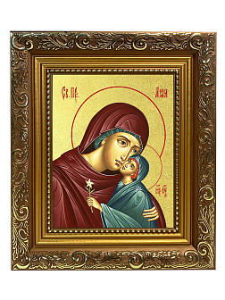 Икона "Святая праведная Анна с Пресвятой Богородицей" с золочением поталью, 10004-УЛ