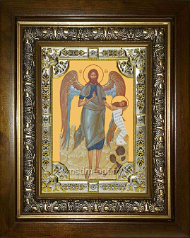 Икона Иоанн Предтеча Креститель Господень в деревянном киоте