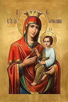 Икона Пресвятой Богородицы СКОРОПОСЛУШНИЦА (РУЧНАЯ РАБОТА)