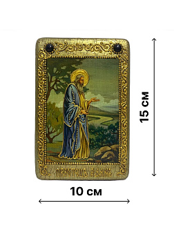 Настольная икона ''Святой праотец Адам'' на мореном дубе