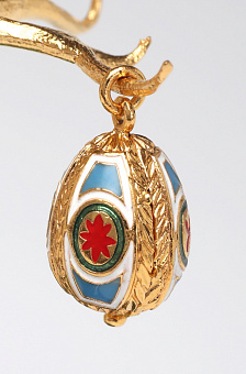 Яйцо-кулон пасхальное №3 эмаль / золочение