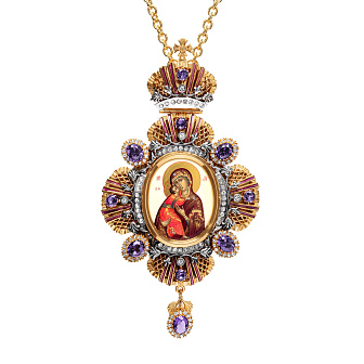 Панагия №28 эмаль / золочение, серебрение