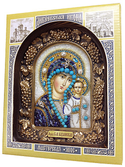 Пресвятой Богородицы икона Казанская ручной работы