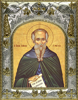 Икона складень Паисий Великий преподобный и Ангел Хранитель 14 х 18 см