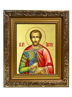 Икона "Виктор Халкидонский", св. мч., с золочением поталью, 09В7-УЛ Икона "Виктор Халкидонский", св. мч., с золочением поталью, 09В7-УЛ