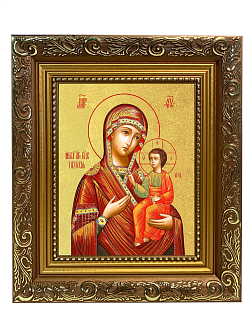 Икона Божией Матери "Иверская" с золочением поталью, 03029-УЛ