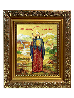 Икона "Нина Грузинская", cв. равноап., с золочением поталью, 10057-УЛ