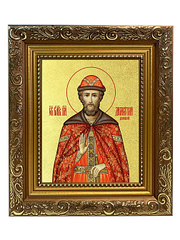 Икона "Дмитрий Донской", св. блгв. кн. Московский, с золочением поталью, 09Д1-УЛ
