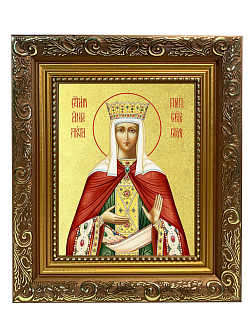 Икона "Ангелина Сербская", св. блж., с золочением поталью, 10А2-УЛ Икона "Ангелина Сербская", св. блж., с золочением поталью, 10А2-УЛ