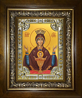 Икона Пресвятой Богородицы НЕУПИВАЕМАЯ ЧАША (СЕРЕБРЯНАЯ РИЗА, КИОТ)