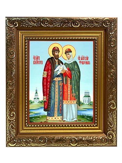 Образ святых Петра и Февронии Муромских, благоверных князя и княгини, чудотворцев, 09ПФ1