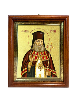 Икона "Лука Войно-Ясенецкий", свт. Симферопольский и Крымский, с золочением поталью, 09061-УЛ