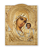 Икона живописная Божией Матери «Казанская» 50х60, масло, риза №82, золочение