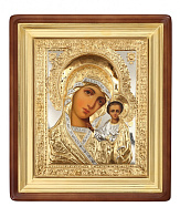 Икона живописная в киоте 50х60 масло, риза №130, киот №1 Казанская БМ