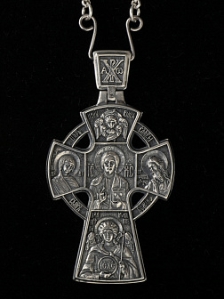 Крест наперсный №186 серебрo (УИН)