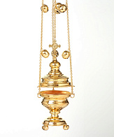 Кадило круглое чеканное золочение с позвонцами