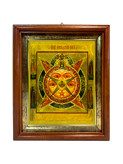 Икона Всевидящее Око Божие на холсте в киоте 1114