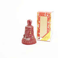 Свеча формовая Рождественская Колокол, малый, КРАСНАЯ